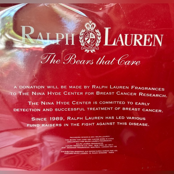New Ralph Lauren 3 Bears Who Care -2001 - Picture 6 of 7
